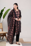 KUDIORY Women’s Black & Maroon Printed Kurta with Matching Dupatta