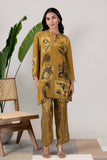 KUDIORY Women Ethnic Motifs Printed Regular Sequinned Silk Crepe Kurta with Trousers