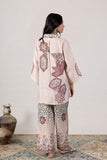 KUDIORY Women’s Beige Geometric Printed Kaftan Kurta with Palazzo Pants