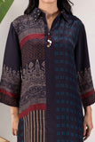 KUDIORY Women Navy Blue Printed Straight Kurta with Palazzo Pants