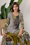 KUDIORY Women Black & Olive Green Geometric Printed Kurta with Palazzos & Dupatta