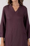 KUDIORY Women Purple Solid Kurta with Black Floral Printed Patiala Pants