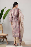 KUDIORY Women Beige Floral Printed Kurta with Trousers & Dupatta Set