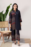 KUDIORY Women Navy Blue Printed Straight Kurta with Palazzo Pants