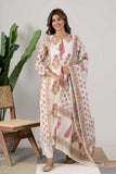 KUDIORY Women White Floral Printed Kurta with Trousers & Dupatta Set