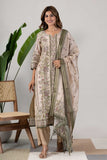 KUDIORY Women Ethnic Motifs Printed Regular Chanderi Cotton Kurta with Palazzos & With Dupatta