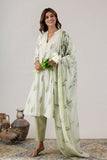 KUDIORY Women’s Off-White & Olive Green Printed Kurta with Trousers & Dupatta