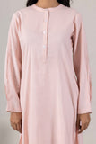 KUDIORY Women Pink Striped Round Neck Straight Kurta