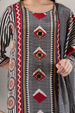 KUDIORY Women Black & Red Geometric Print Straight Kurta with Dupatta & Trousers