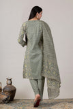 KUDIORY Women’s Green Printed Kurta with Printed Trousers & Dupatta