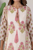 KUDIORY Women White Floral Printed Kurta with Trousers & Dupatta Set