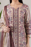 KUDIORY Women Beige Floral Printed Kurta with Trousers & Dupatta Set