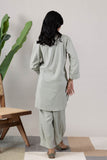 KUDIORY Women’s Sage Green Solid Kurta with Straight Pants Co-Ord Set